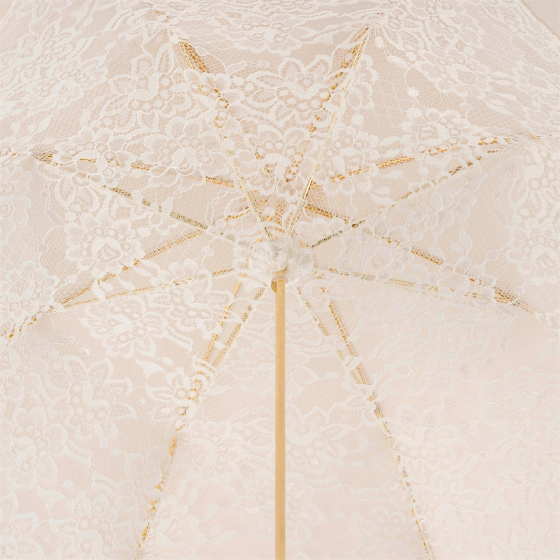 Elegant Ecru Umbrella, Double Cloth Parasol – Handmade in Italy