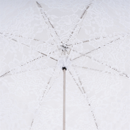 White Lace Wedding Parasol – Handmade Italian Umbrella