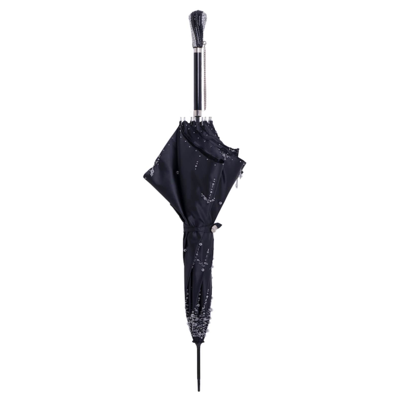 Luxury Umbrella with Swarovski Crystal Handle – Handmade in Italy