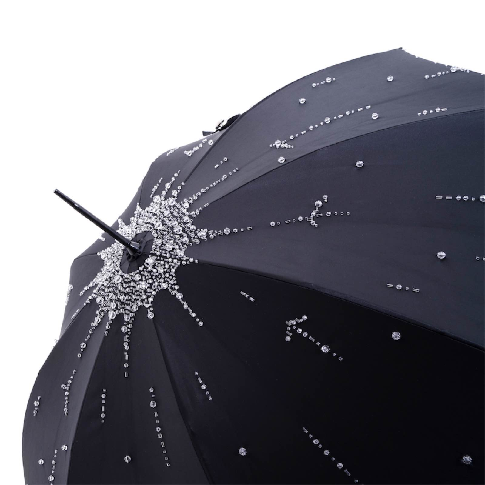 Luxury Umbrella with Swarovski Crystal Handle – Handmade in Italy