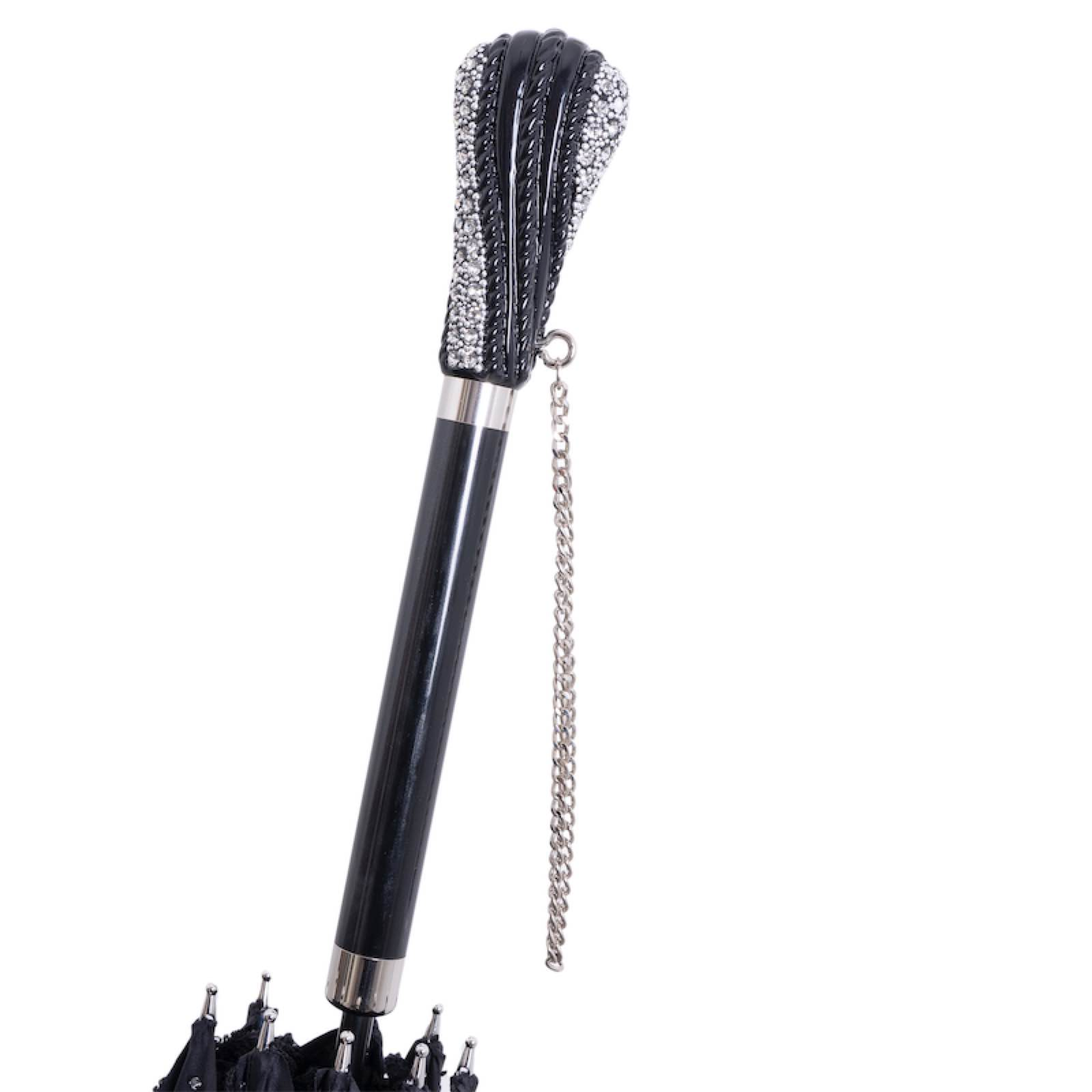 Luxury Umbrella with Swarovski Crystal Handle – Handmade in Italy