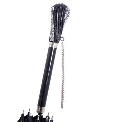 Luxury Umbrella with Swarovski Crystal Handle – Handmade in Italy