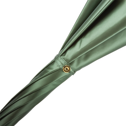 Bamboo Handle Double Cloth Umbrella with Bridles Print