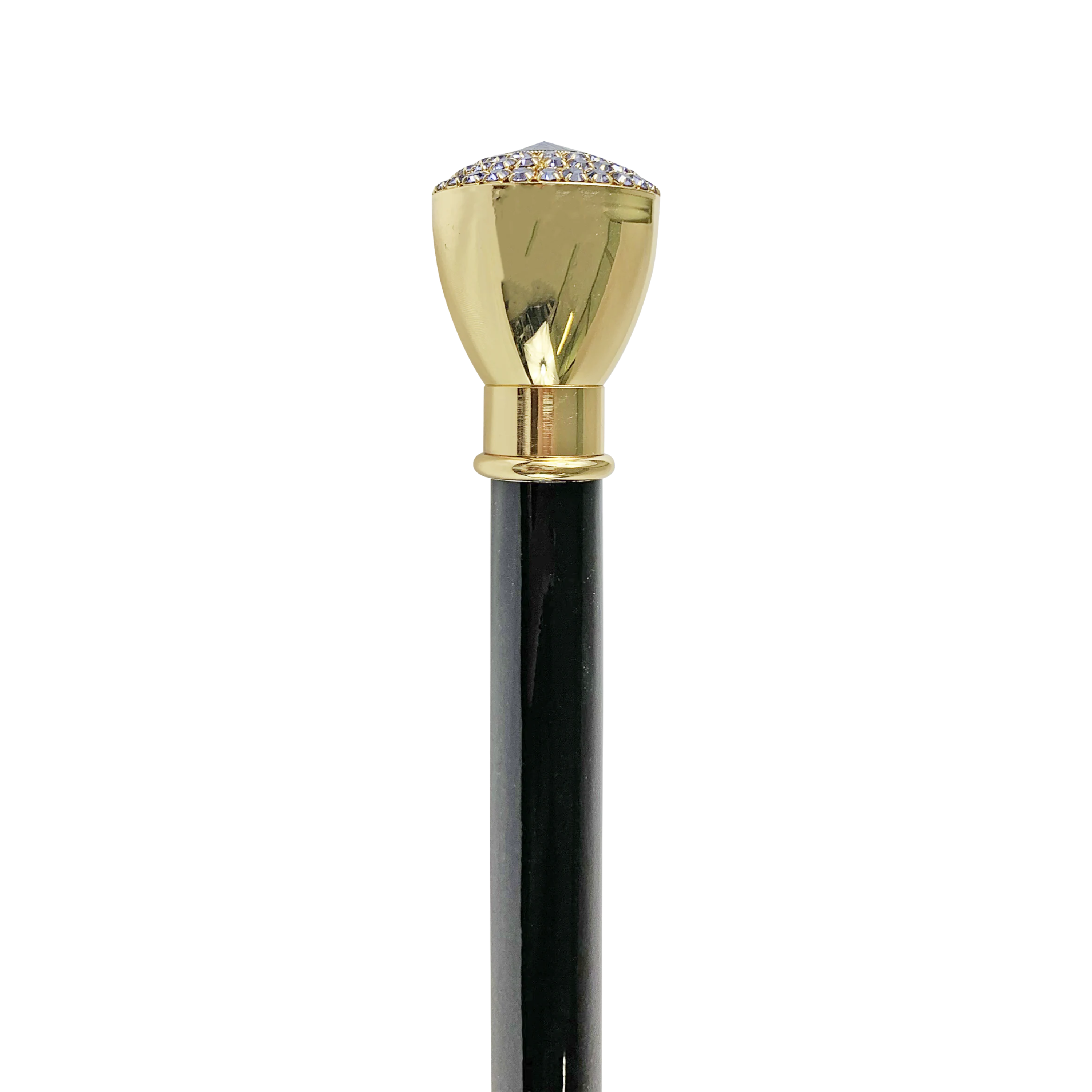 Luxury Gold-Plated Walking Cane with Tanzanite Crystals – Mylord