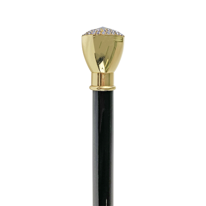 Luxury Gold-Plated Walking Cane with Tanzanite Crystals – Mylord