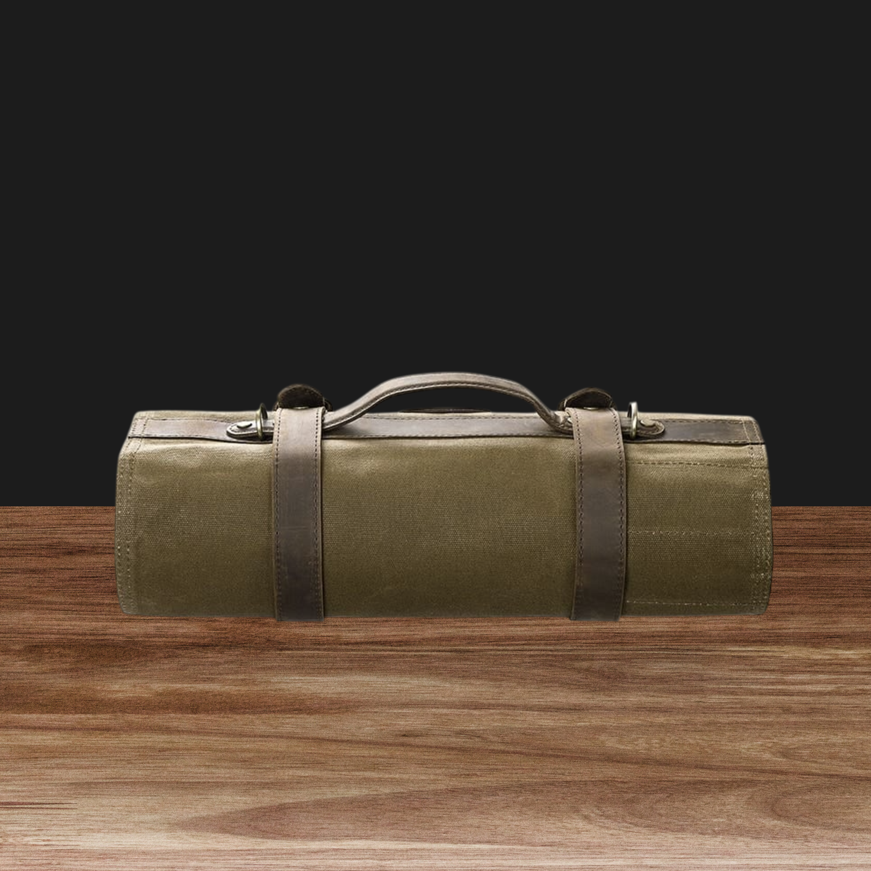 Waxed Canvas Knife Roll Bag