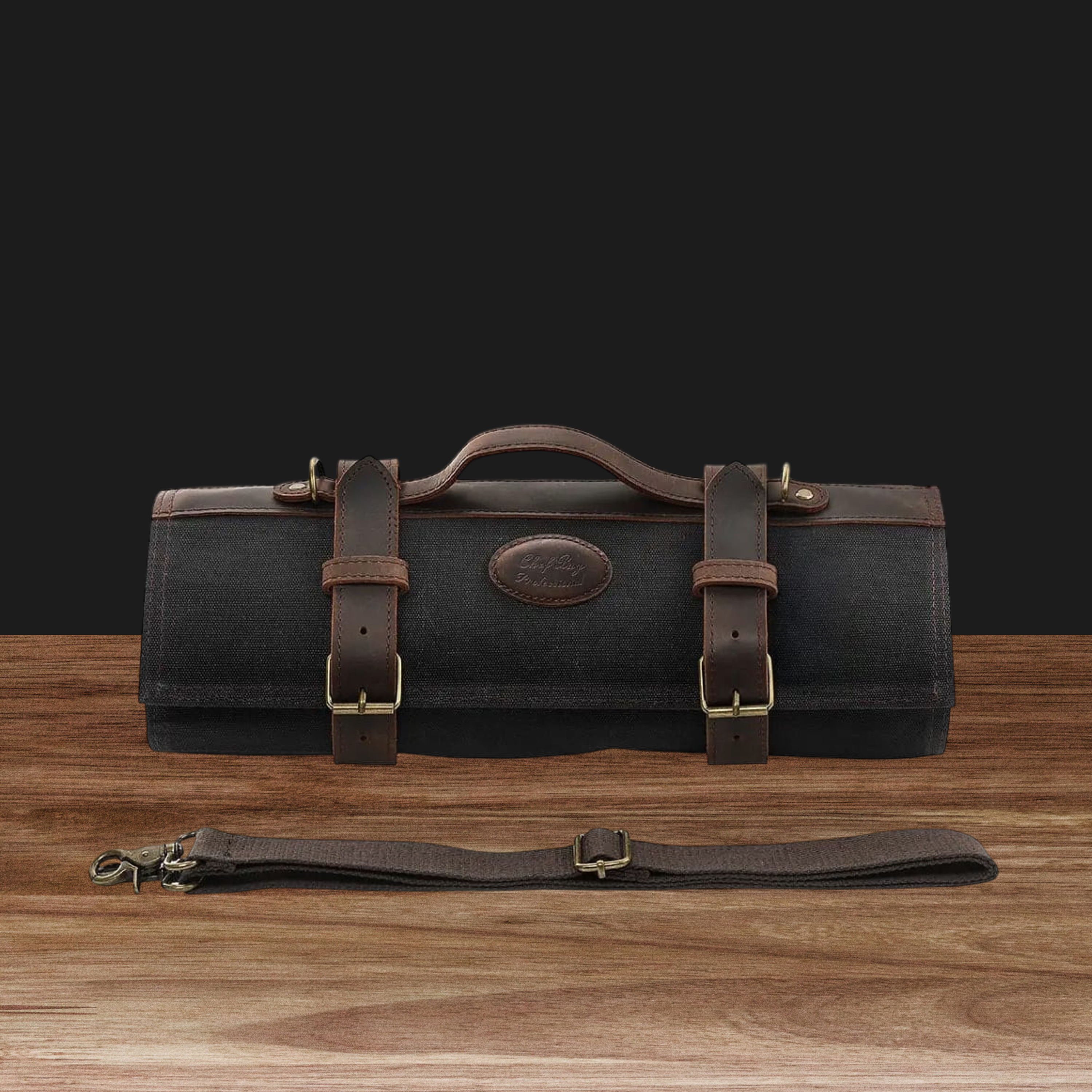 Waxed Canvas Chef Knife Roll Bag