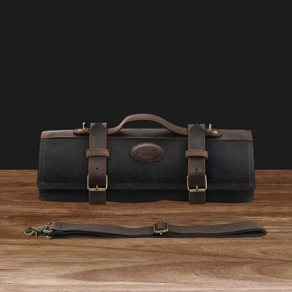 Waxed Canvas Chef Knife Roll Bag