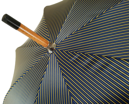 Double-Cloth Multicolor Stripes Umbrella and Chestnut Wood Handle