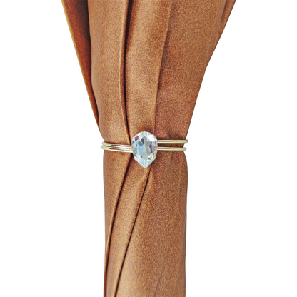 Handmade Classic Fancy Umbrella with 24K Gold-Plated Swarovski Handle