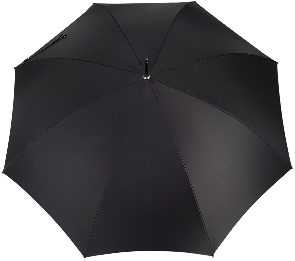 Distinguished Men’s Double-Canopy Umbrella with Sculpted Dog Handle