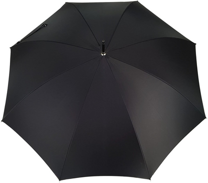 Distinguished Men’s Double-Canopy Umbrella with Sculpted Dog Handle