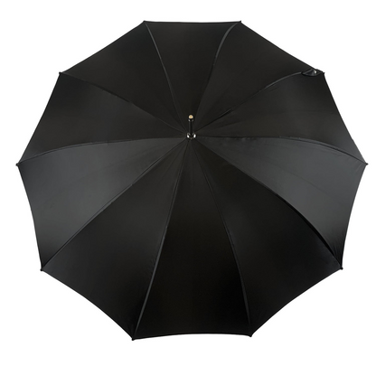 Double-Canopy Umbrella with Silver Snake Handle and Sapphire Crystals