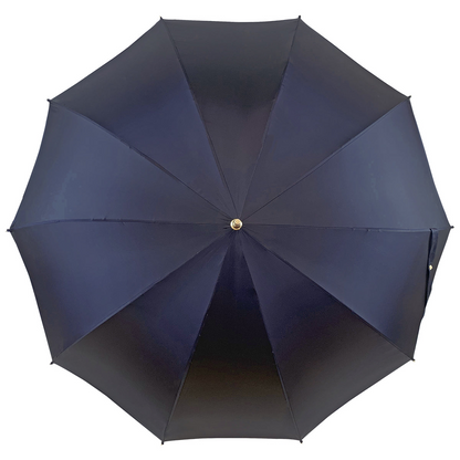 Majestic Blue Gentleman’s Umbrella Featuring a 24K Gold Eagle Handle