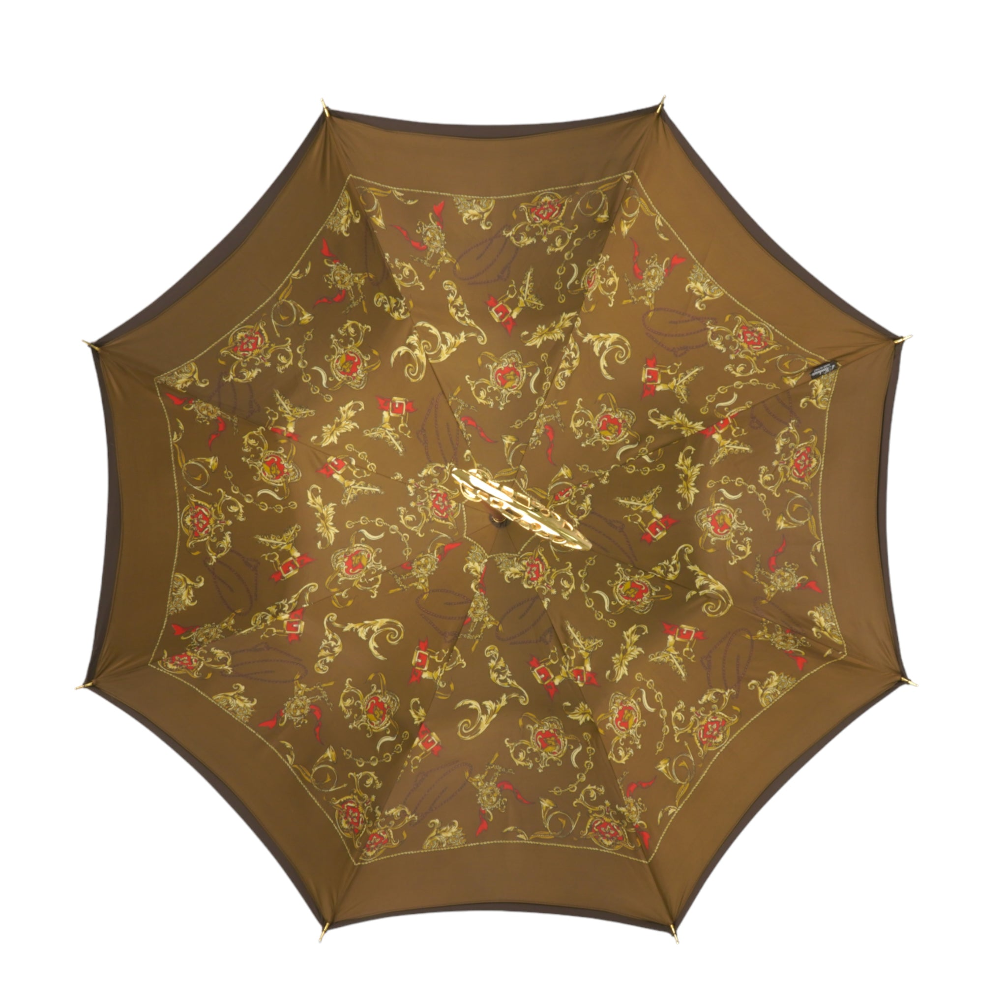 Distinguished Double-Canopy Umbrella with a 24K Goldplated Handle