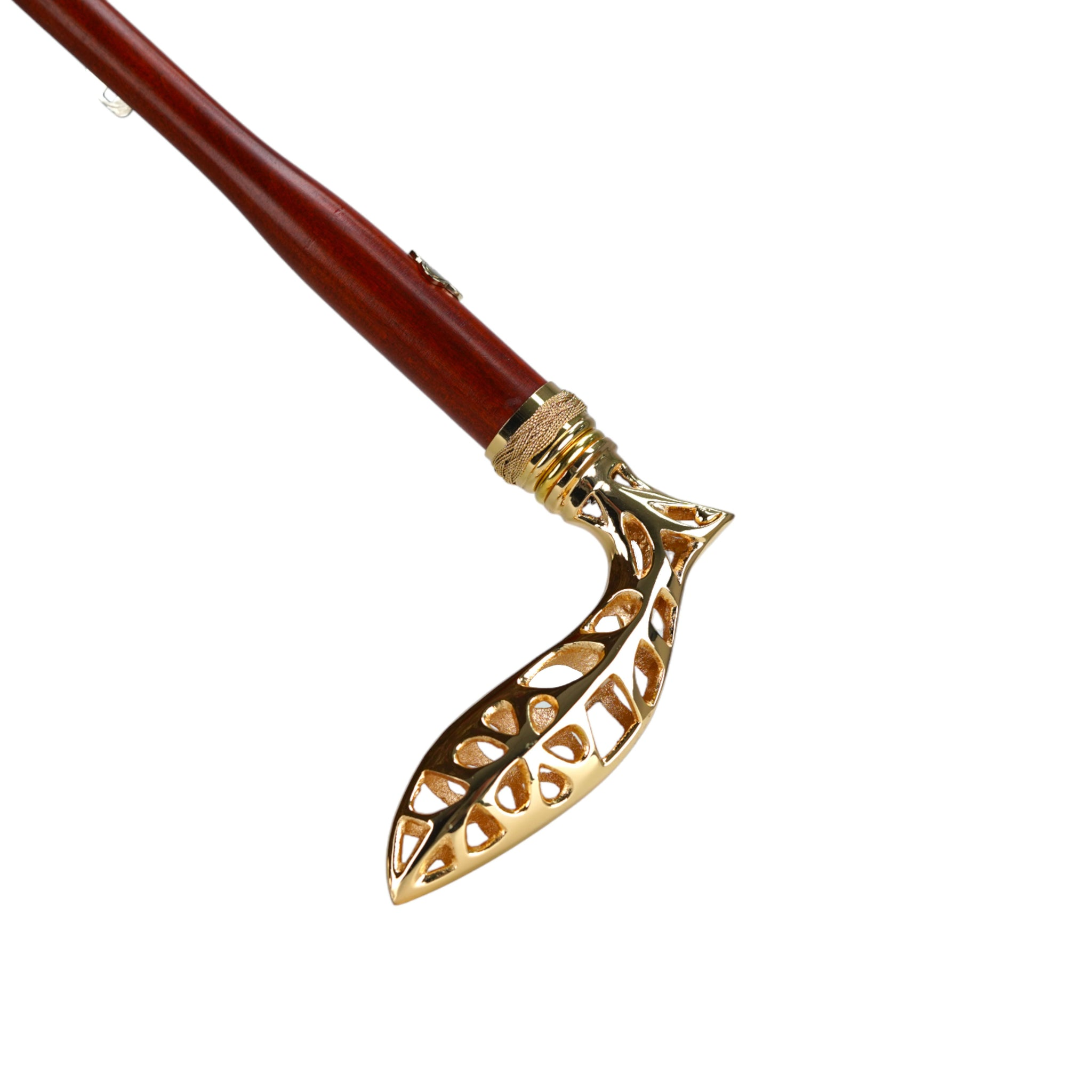 Distinguished Double-Canopy Umbrella with a 24K Goldplated Handle