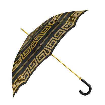 Premium Italian Umbrella with Greek Design and Leather Handle