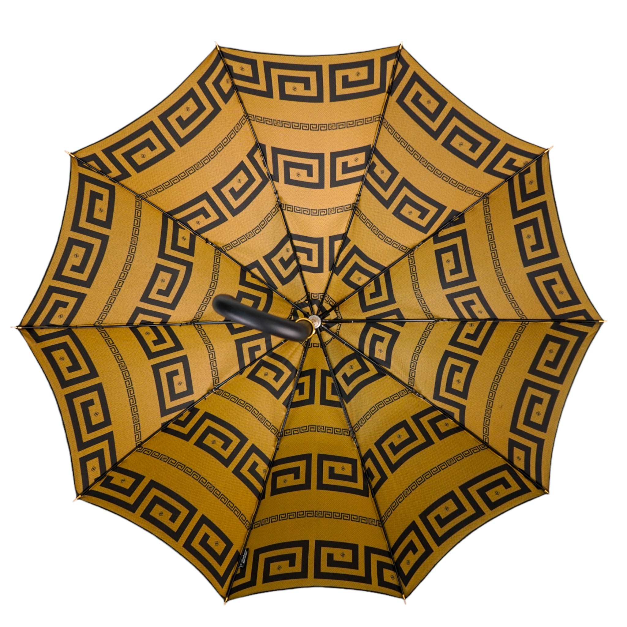 Premium Italian Umbrella with Greek Design and Leather Handle