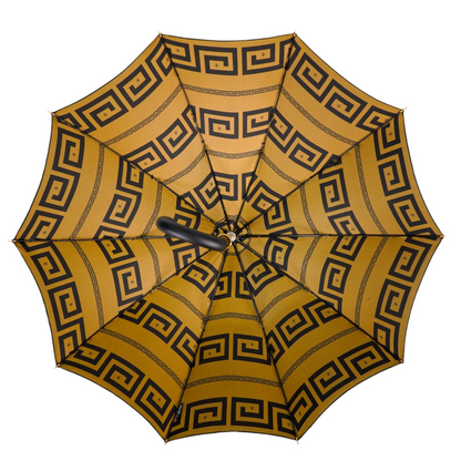 Premium Italian Umbrella with Greek Design and Leather Handle