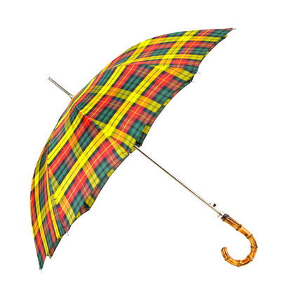 Classic Stylish Tartan Bamboo Umbrella – Italian Craftsmanship