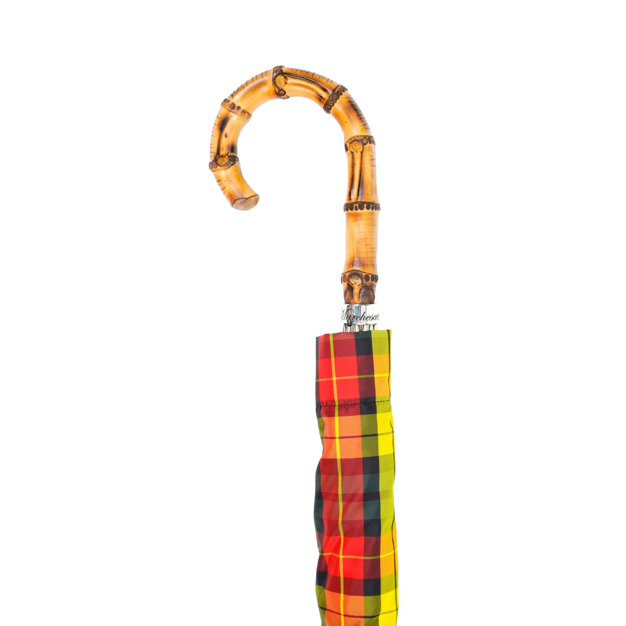 Classic Stylish Tartan Bamboo Umbrella – Italian Craftsmanship
