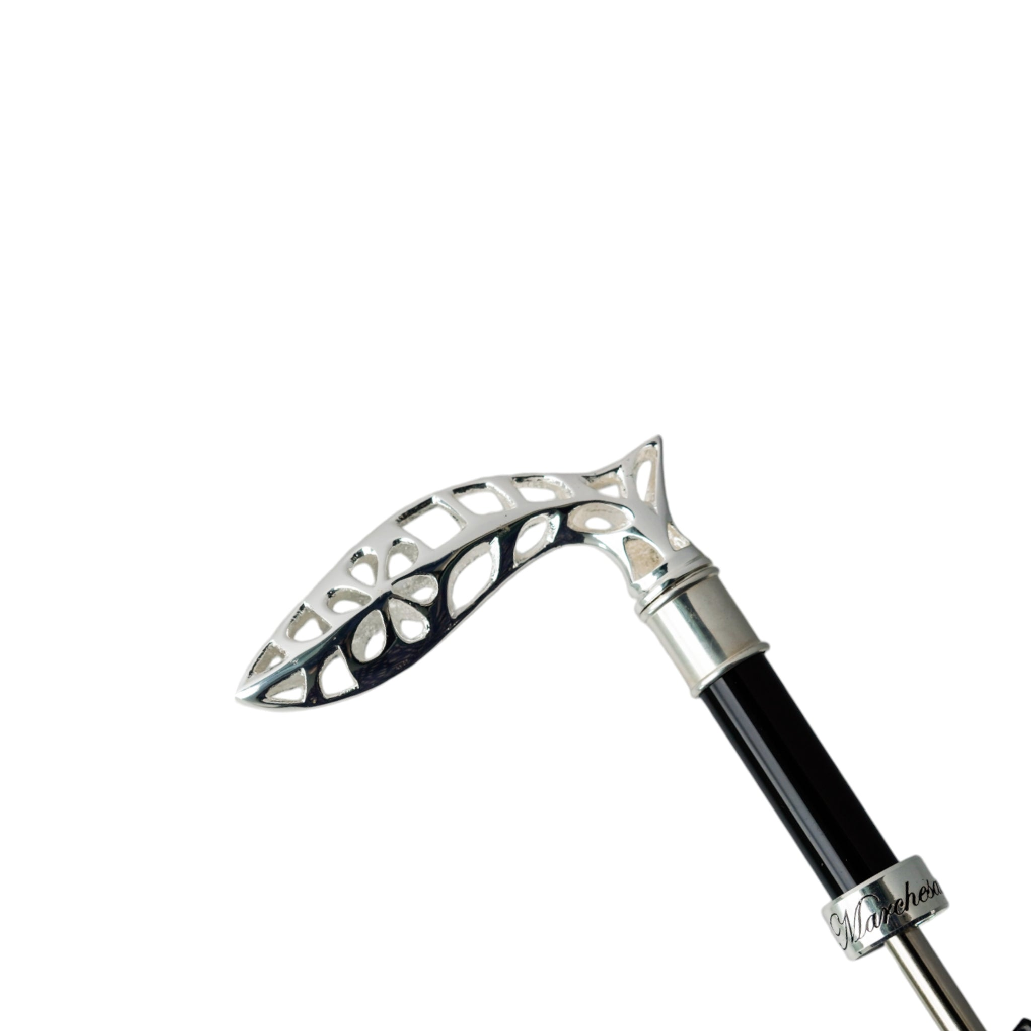 Designer Refined Men’s Umbrella with Silverplated 925 Handle