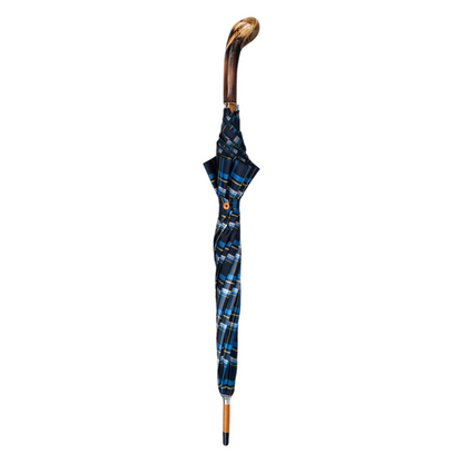 Handcrafted Designer Italian Umbrella with Natural Chestnut Root Handle