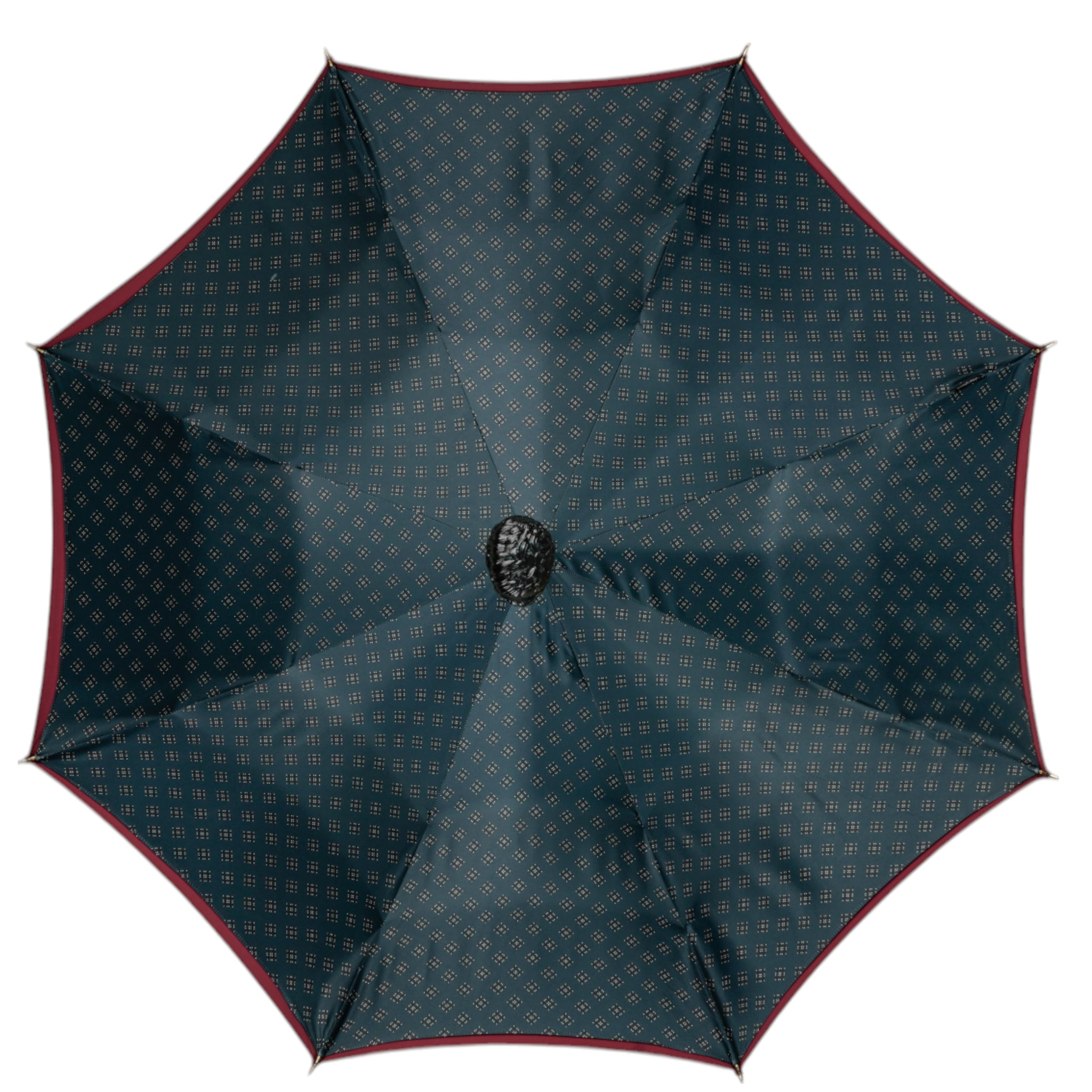 Premium Burgundy Men’s Umbrella with Artisan Skull Handle