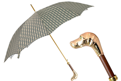 Exclusive Stylish 24K Golden Hound Dog Handle Luxury Umbrella