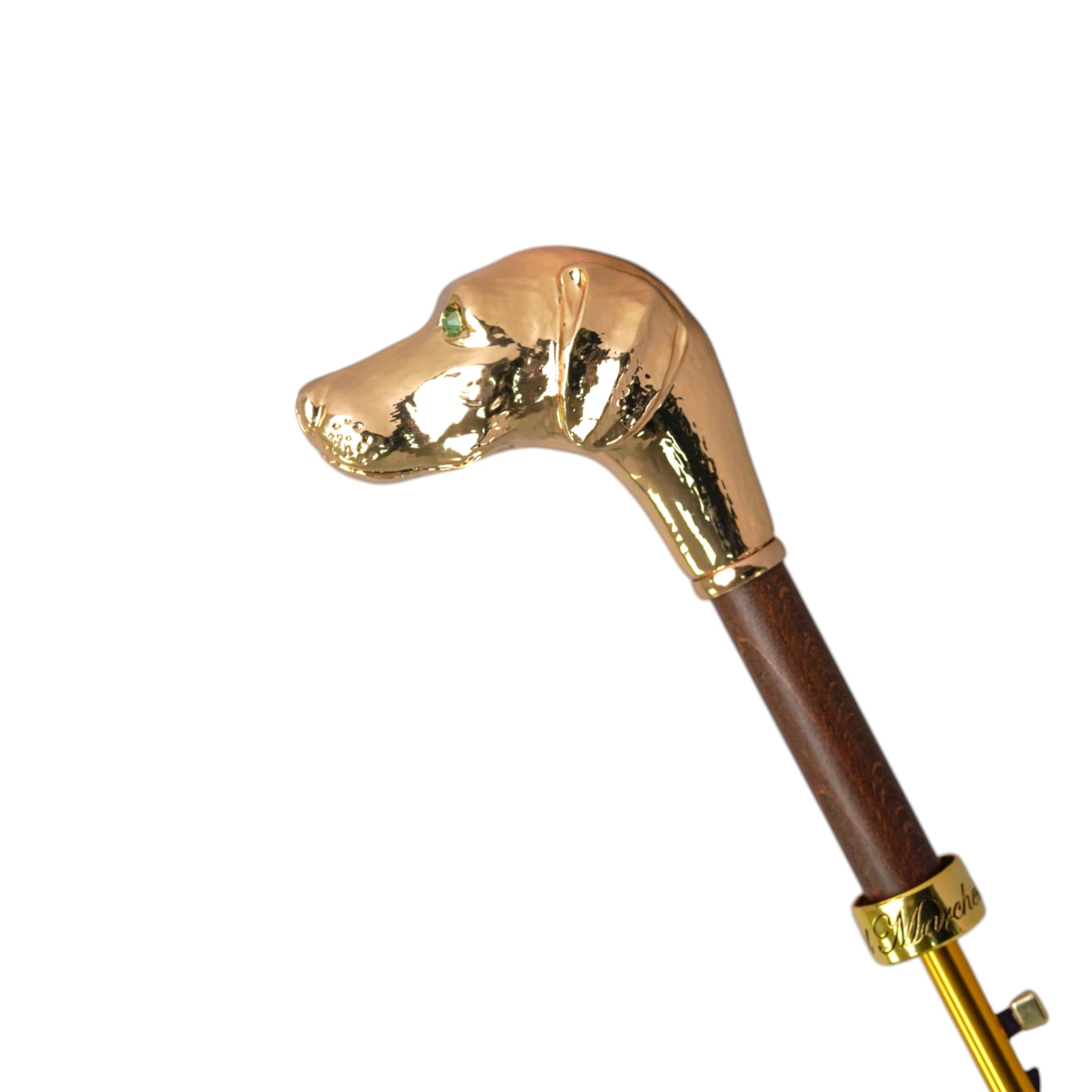 Exclusive Stylish 24K Golden Hound Dog Handle Luxury Umbrella