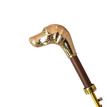 Exclusive Stylish 24K Golden Hound Dog Handle Luxury Umbrella