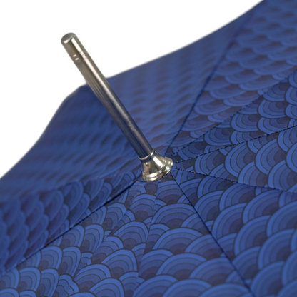 Premium Men’s Umbrella with Textured Scales and Studded Leather Handle