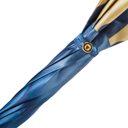 Exclusive Design Blue Dahlia Umbrella – Handmade in Italy