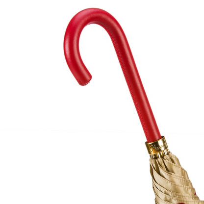 Unique Luxury Red Dahlia Umbrella – Handmade in Italy