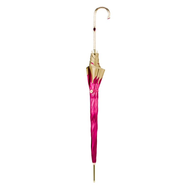 Chic Design Fuchsia Dahlia Umbrella – Handmade in Italy