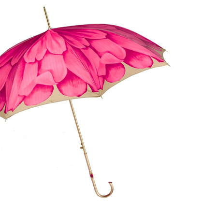 Chic Design Fuchsia Dahlia Umbrella – Handmade in Italy