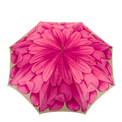 Chic Design Fuchsia Dahlia Umbrella – Handmade in Italy