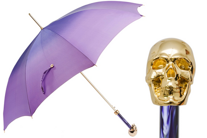 Golden Skull Purple Ombre Umbrella – Handmade in Italy