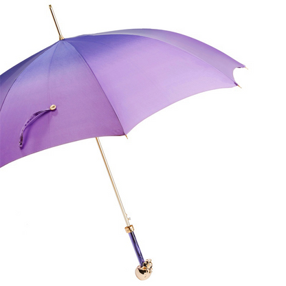 Golden Skull Purple Ombre Umbrella – Handmade in Italy