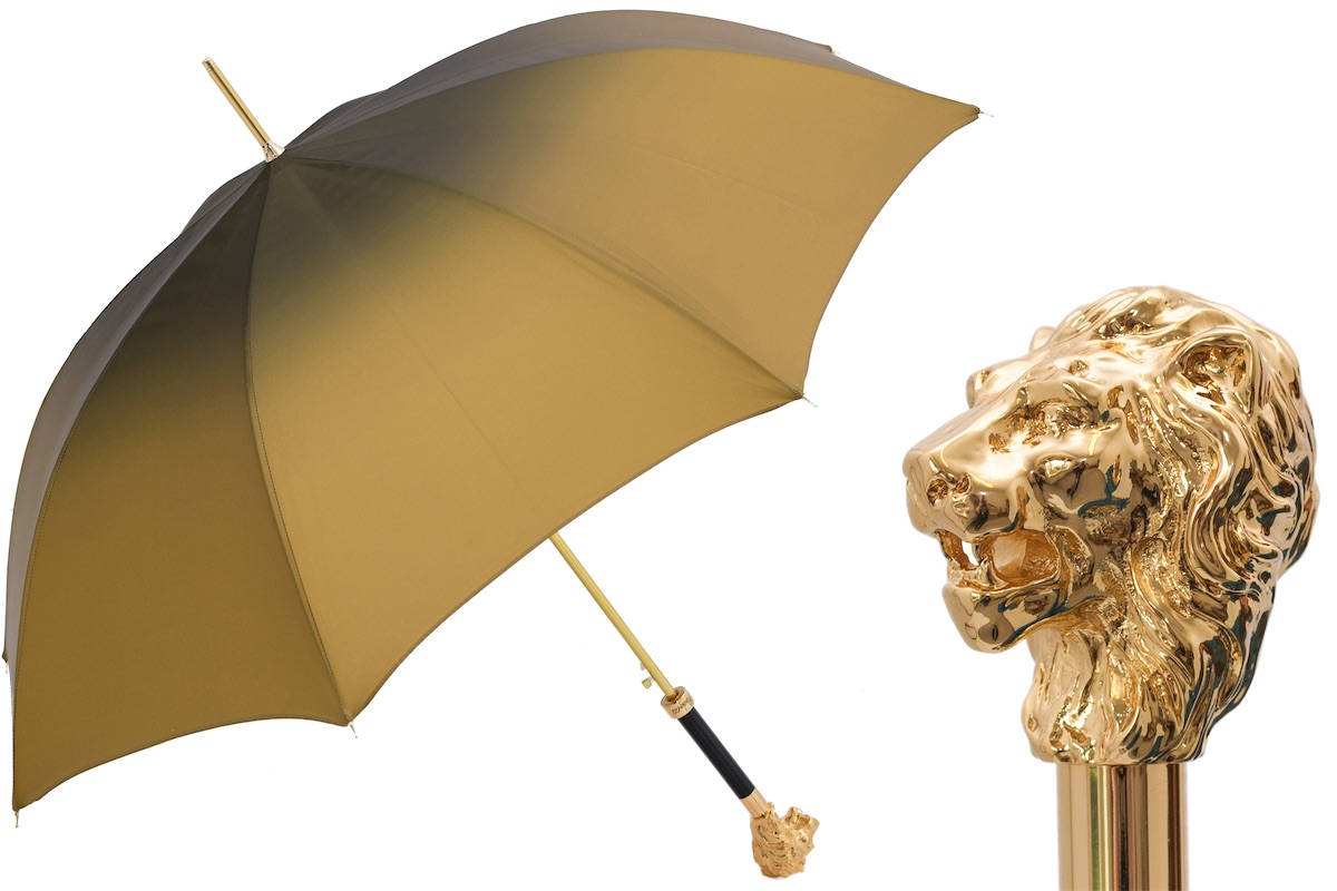 Iconic Golden Lion Gilt Resin Handle Umbrella – Automatic Opening
