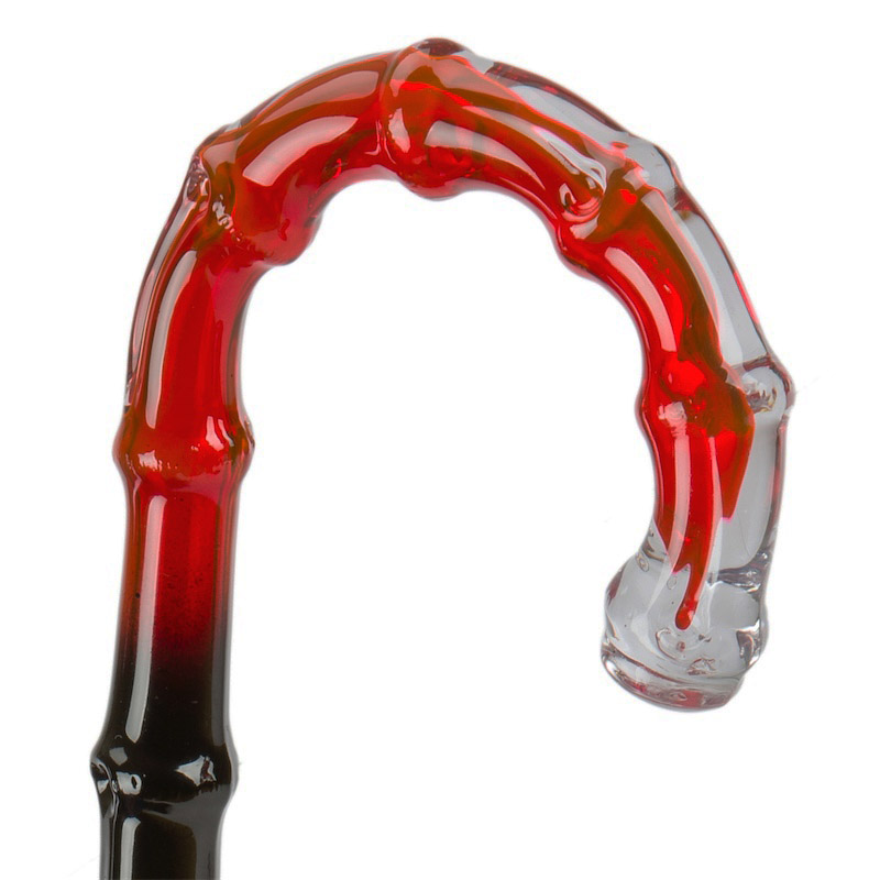 Luxury Umbrella with Orange Brush Strokes Design