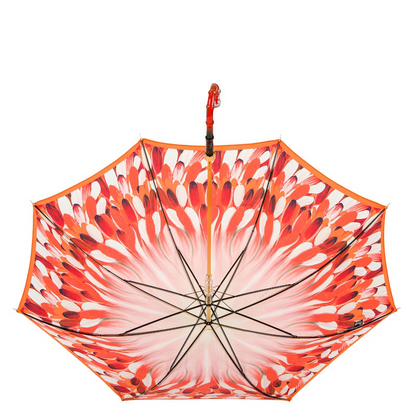 Luxury Umbrella with Orange Brush Strokes Design