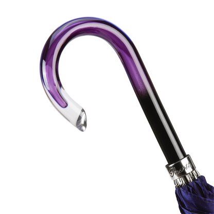 Luxury Purple Dahlia Automatic Umbrella – Handmade in Italy