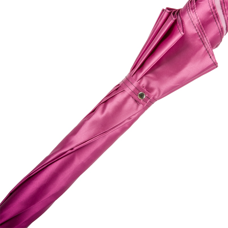 Fuchsia Woman Umbrella with Swarovski Skull Crystal Handle
