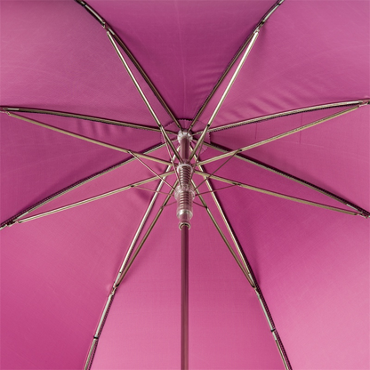 Fuchsia Woman Umbrella with Swarovski Skull Crystal Handle