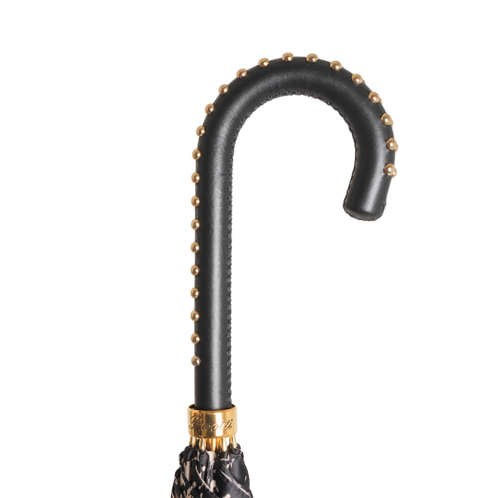 Luxury Umbrella with Studded Leather Handle – Automatic Opening