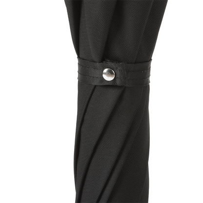 Black Gentleman’s Umbrella with Bamboo Handle – Handmade in Italy