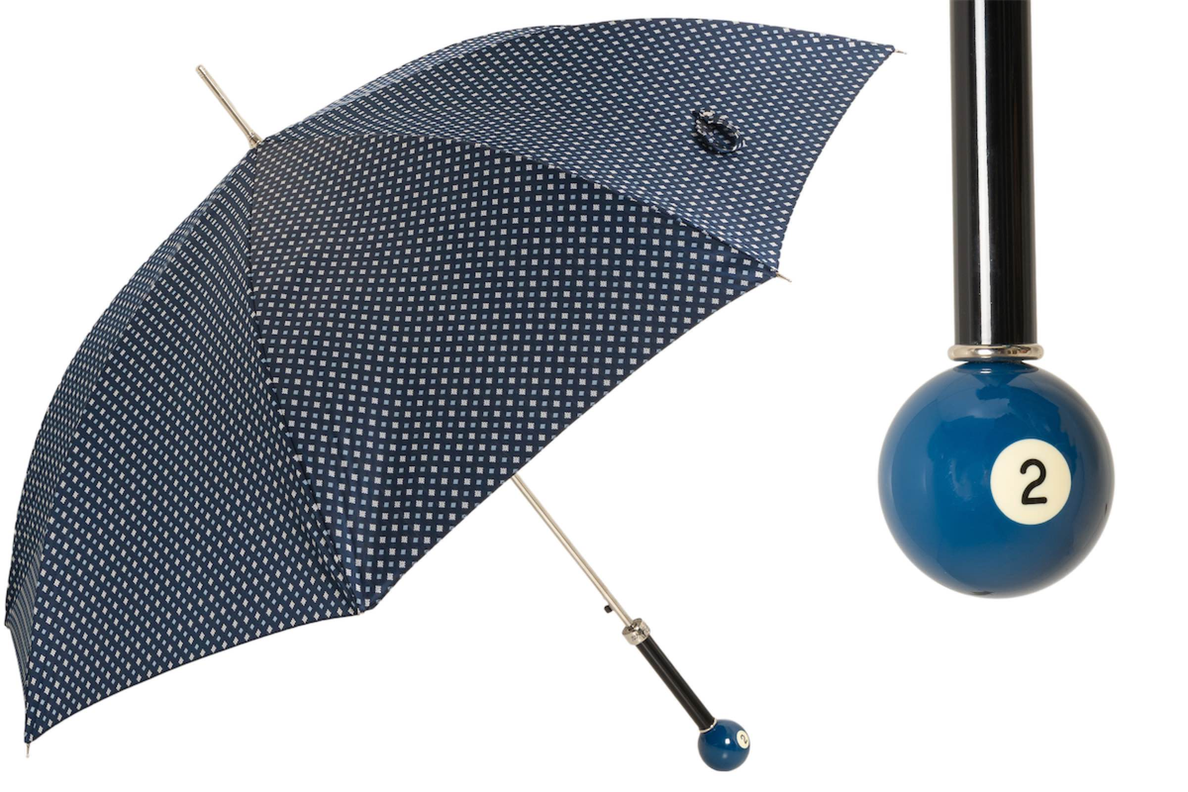 Handmade Luxury Billiard Pool 2-Ball Umbrella with Resin Handle