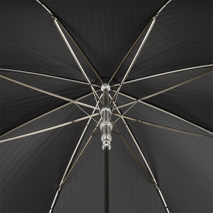Classic Umbrella with Silver Knob Handle – Handmade Italian Luxury