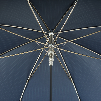 Fish Handle Blue Canopy Umbrella – Handmade Italian Elegance